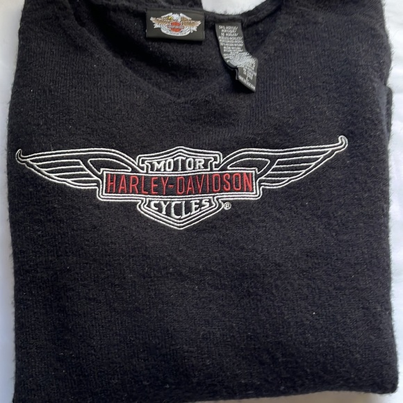 Authentic VINTAGE Harley Davidson Black V-neck sweater - Picture 7 of 7